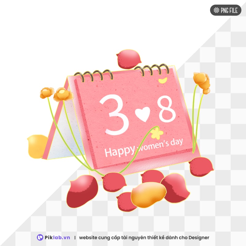 Design Resource Pink Desk Calendar Displaying Happy Women S Day